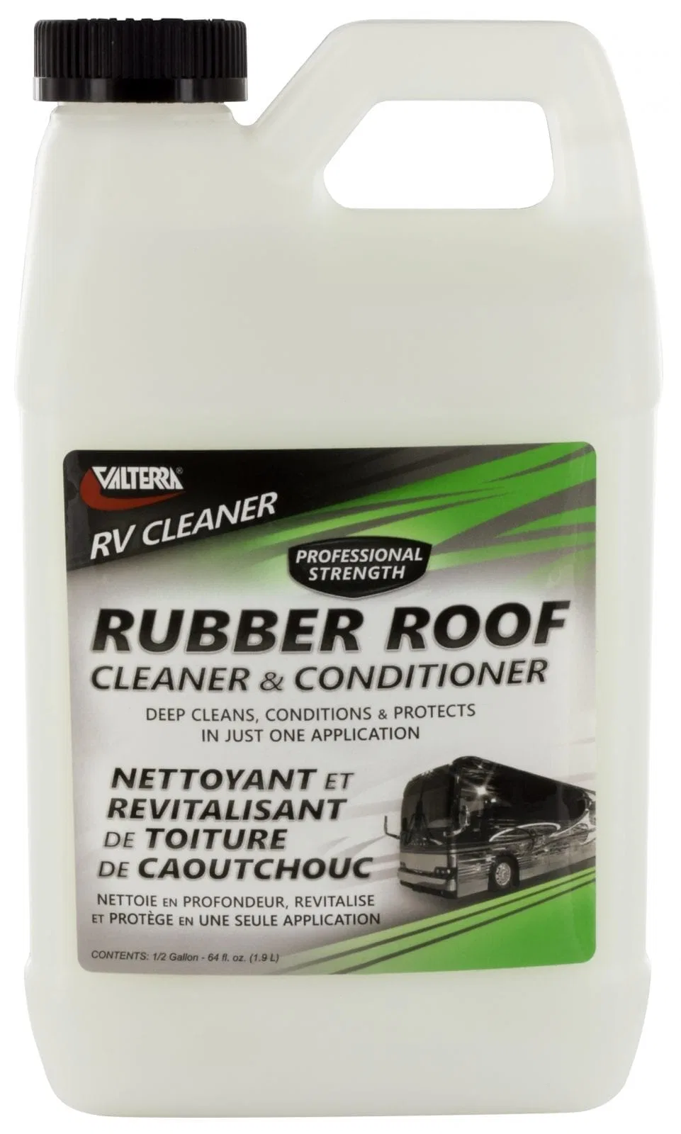 V88548 – VALTERRA LLC Rubber Roof Cleaner, Use To Deep Clean and Condition RV Rubber Roof 64 Ounce Bottle Single